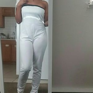 All White One Piece Jumpsuit